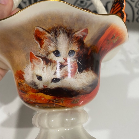 Vintage Bradford Exchange Meta Pluckebaum Ceramic Baskets Cozy Companions - Picture 5 of 7